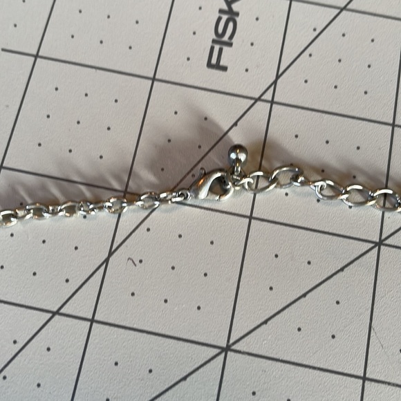 Necklaces (2), bracelet (1), faux silvertone chains & faux silver/turqoise/beads - Picture 7 of 12